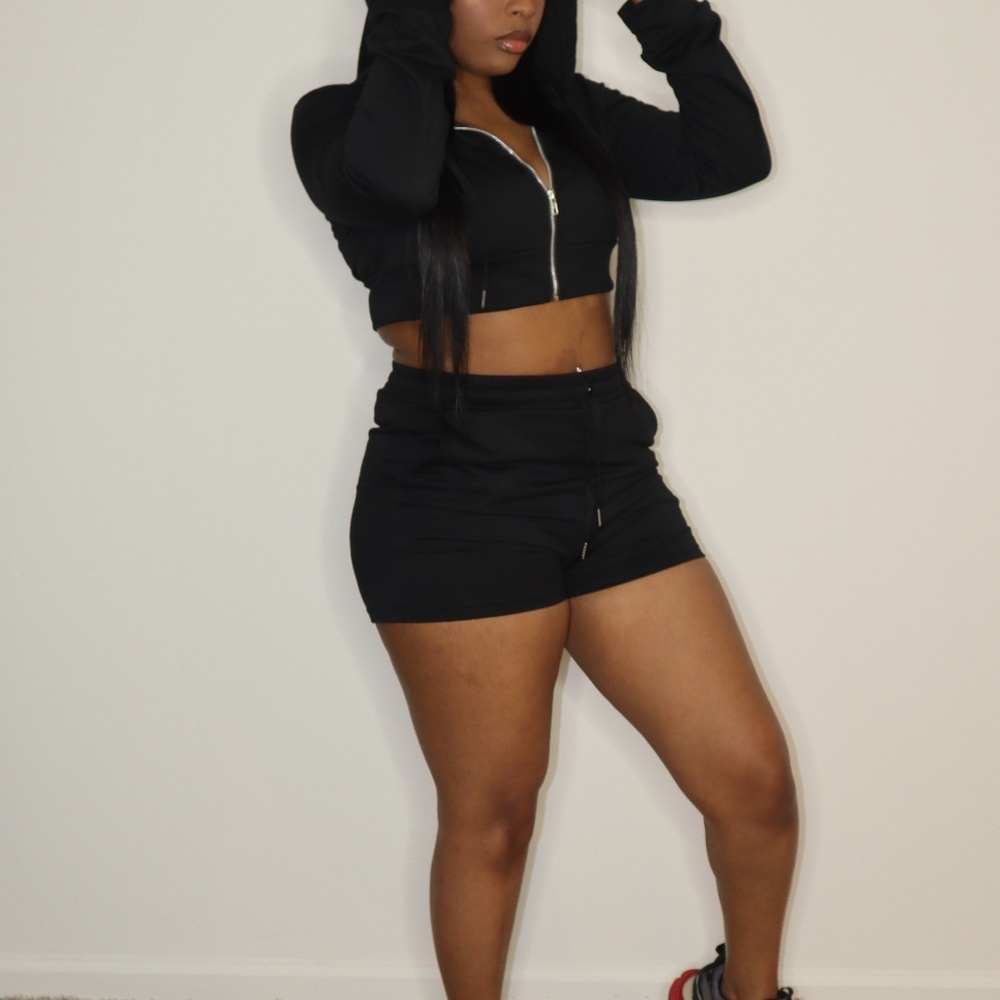 Black Hoodie Set - Picture 3 of 3